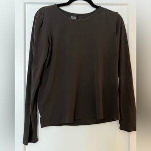 Eileen Fisher 💯 Silk Minimalist Grey Long Sleeve Pullover Top M